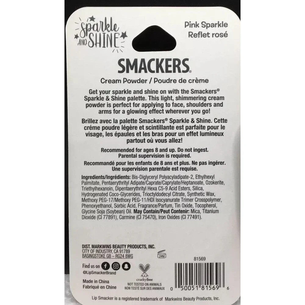 Lip Smackers Best Flavor Ever Cotton Candy Bunny & Sparkle And Shine Cream Powde